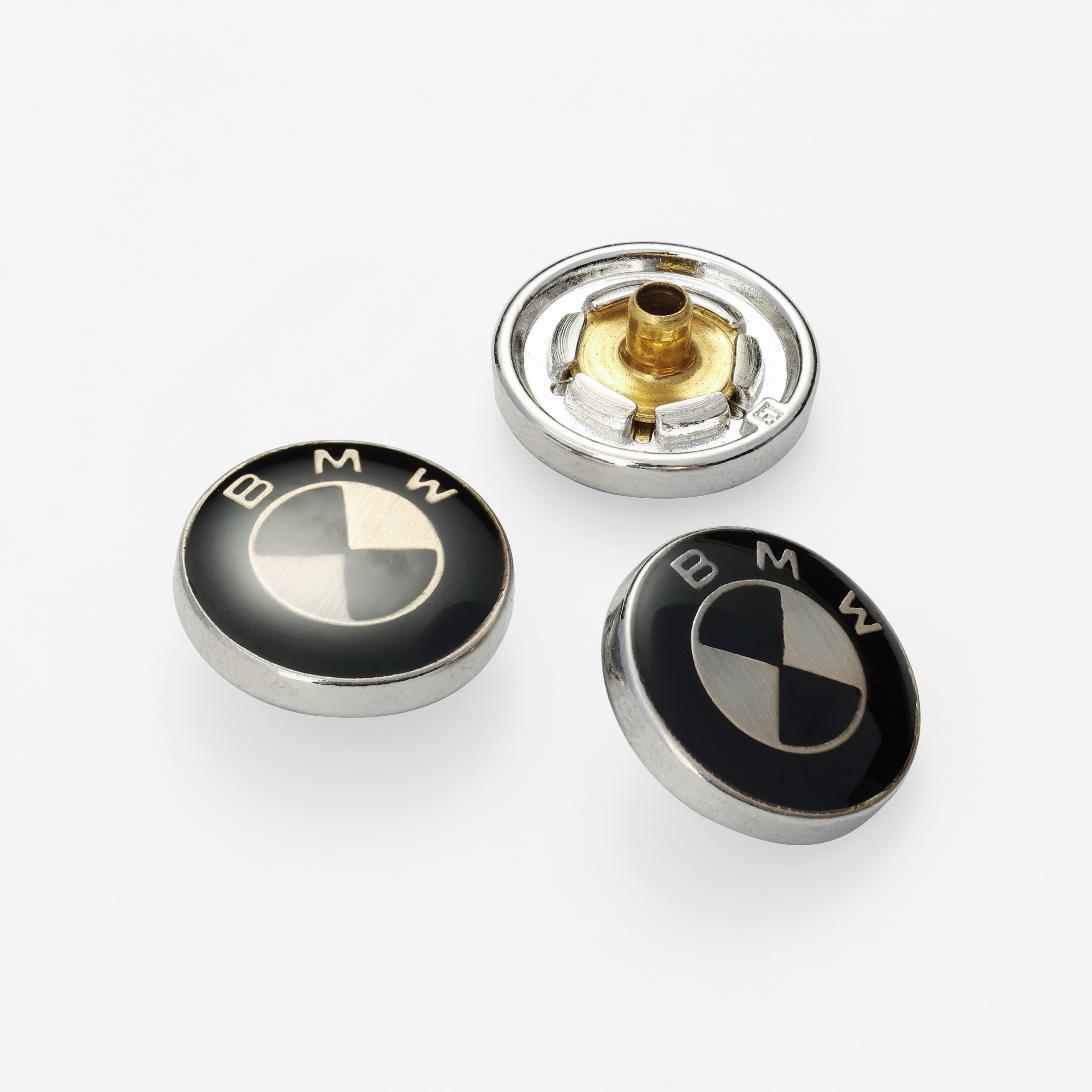 15MM磨胶宝马合金喼钮面